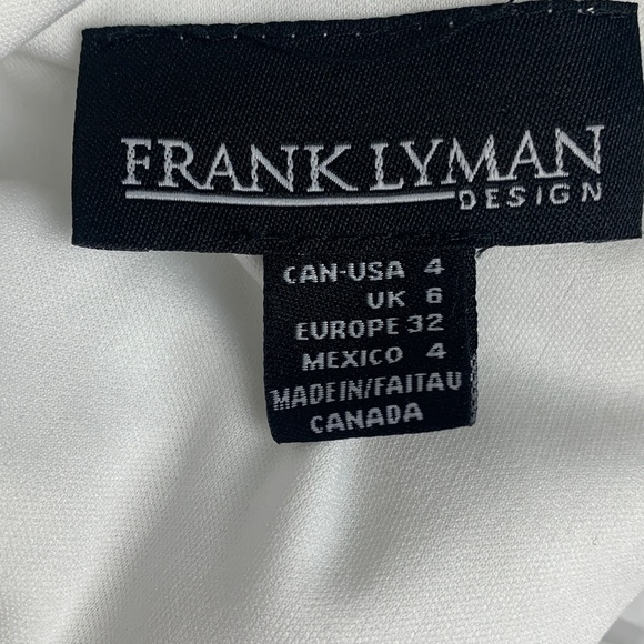 Vintage Frank Lyman White Ruffle Top - Picture 4 of 5